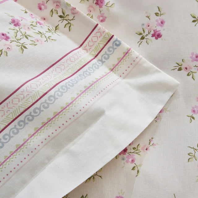 Karaca Home GLEN PEMBE Bettwäscheset 4 teilig für Doppelbett