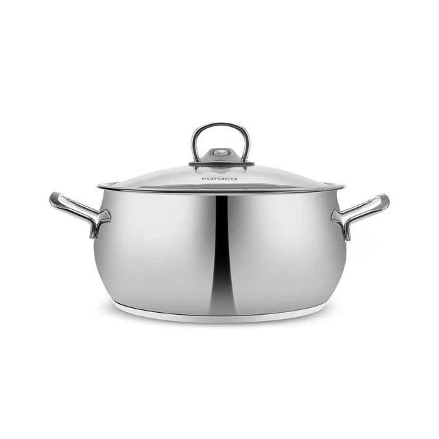 Karaca Pisir&Sakla Induktions Stahl Kochgeschirr Set mit Vorratsbehälter, 13 Teilig