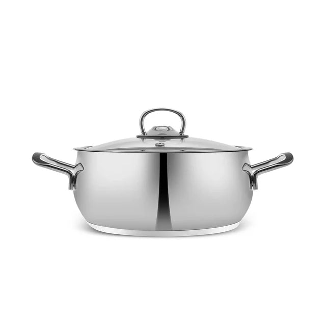 Karaca Pisir&Sakla Induktions Stahl Kochgeschirr Set mit Vorratsbehälter, 13 Teilig