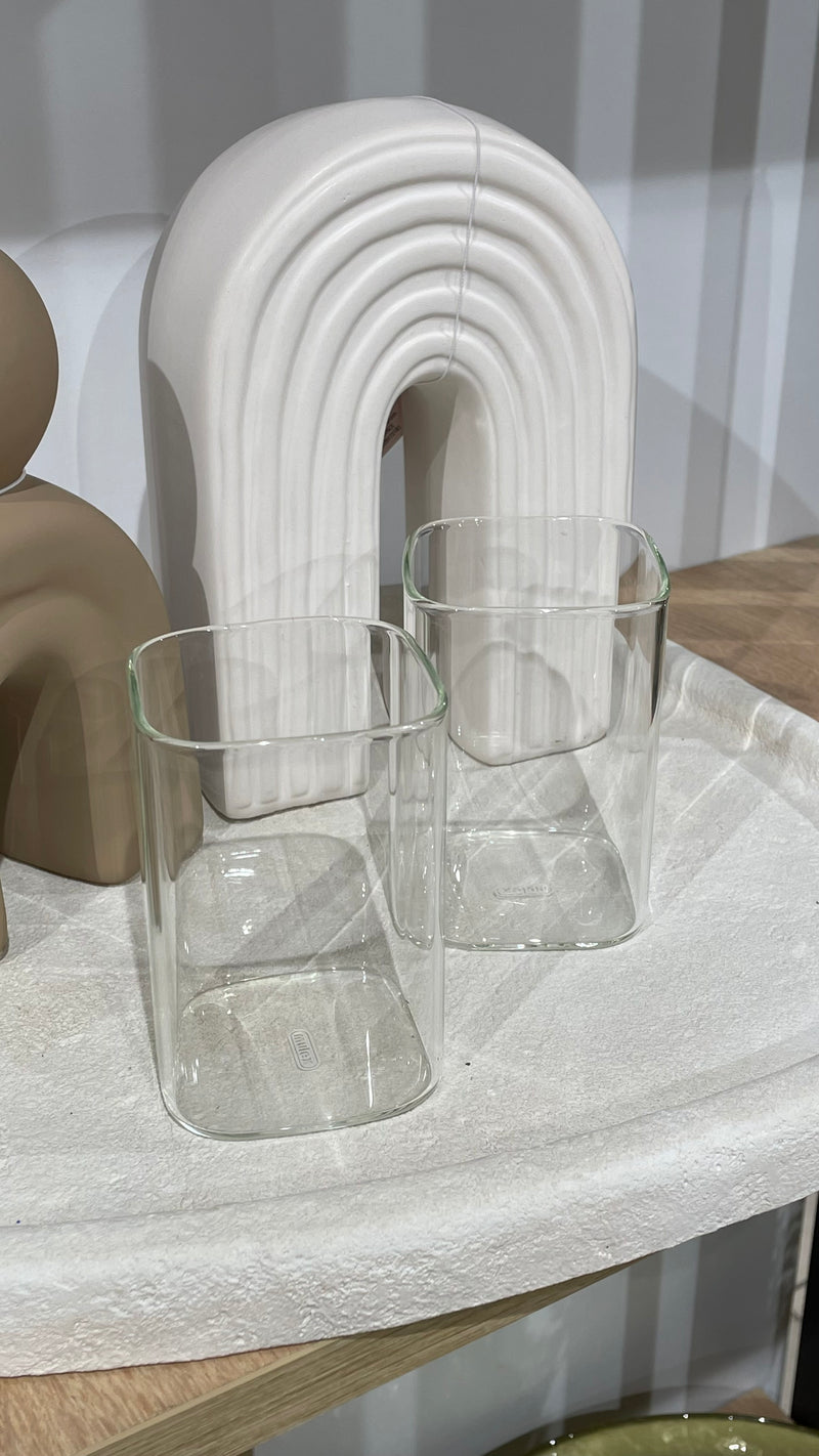 Freya Kurz Eckiges Trinkglas 2er Set