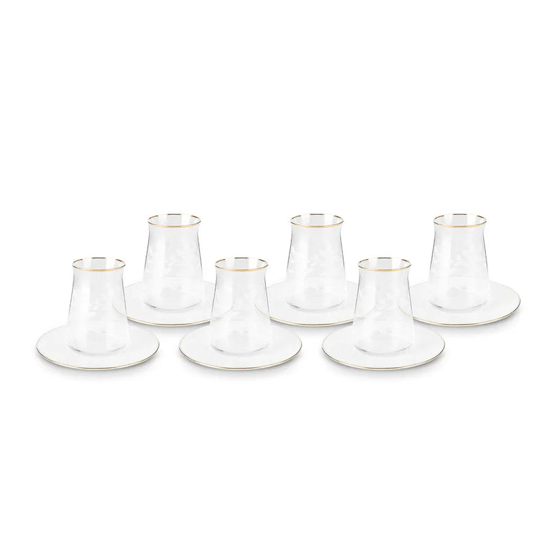 Karaca Arum Gold Teegläserset 12 teilig für 6 Personen