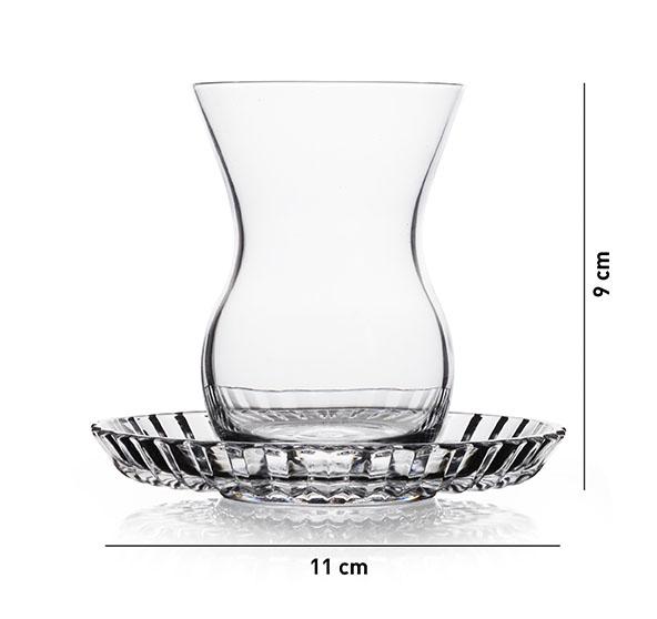 Pasabahce Crystallin Beykoz Teegläserset 12 teilig für 6 Personen