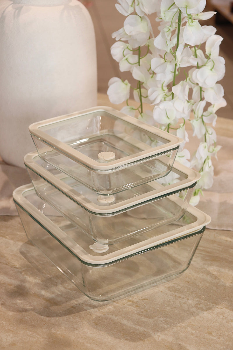 Frischhaltedosen Set 3 teilig Rechteckig — Alim Home
