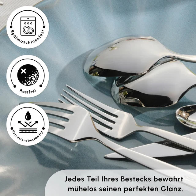 Karaca Elegance New Thor 84 teiliges Besteckset für 12 Personen
