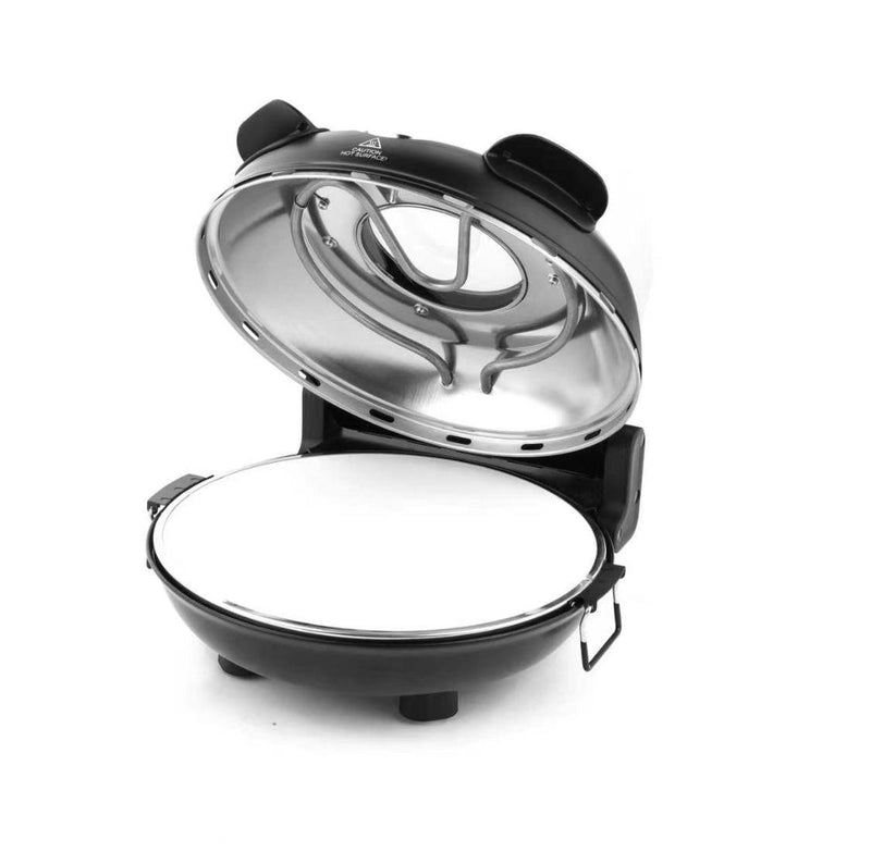 Mulex Steinbackofen Schwarz inkl. Pizzastein und Zubehör