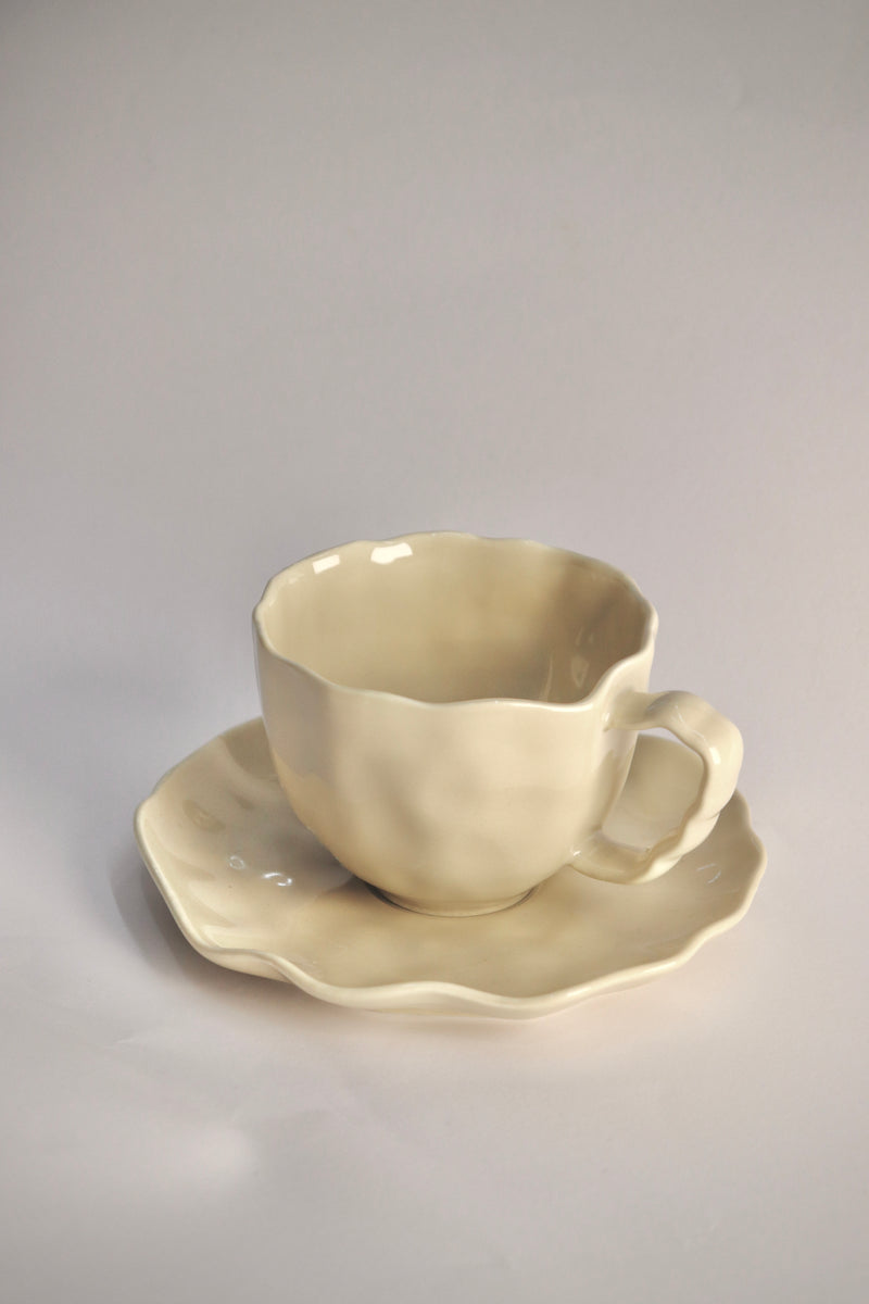 Angles Beige Kaffeeset 12 teilig für 6 Personen