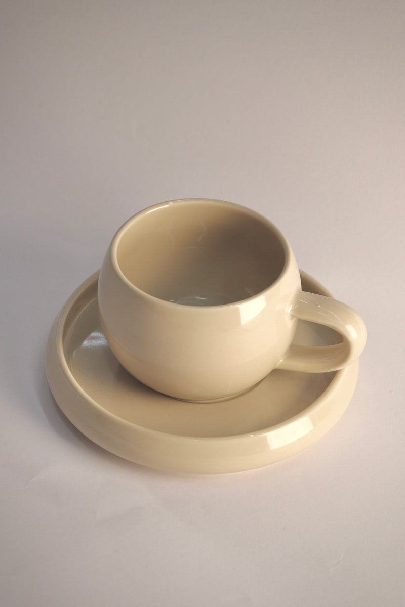 Bondy Beige Kaffeetassenset 4 teilig für 2 Personen