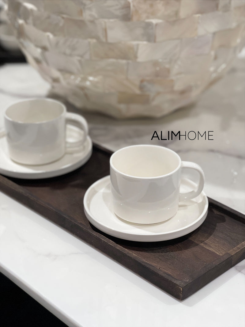 Fine White Kaffeetassenset 12 teilig für 6 Personen