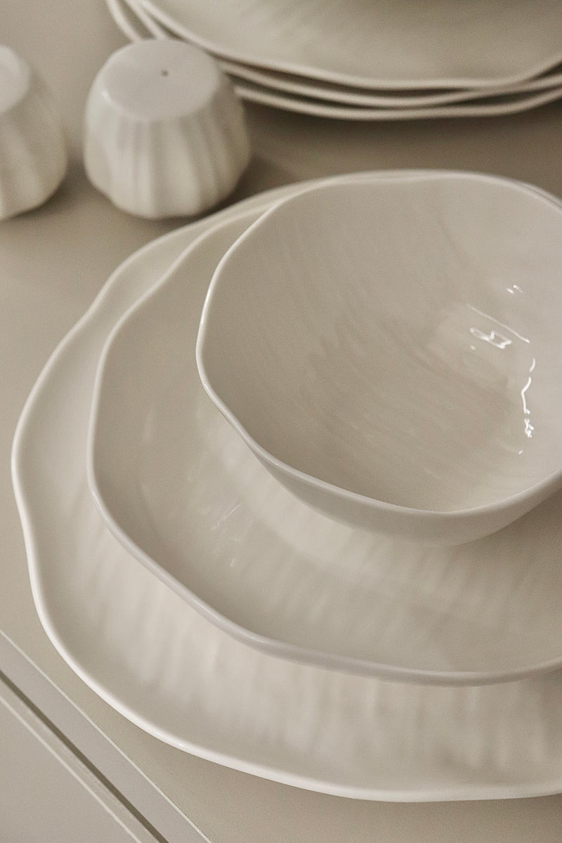 Cermico Weiss 27 teiliges Tafelservice für 6 Personen