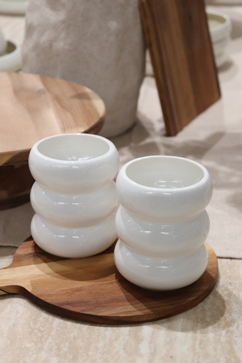 2er Set Bubble White Keramiktasse