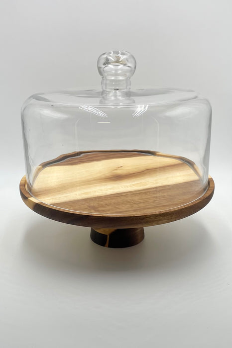 ACACIA Tortenplatte mit Glashaube 30cm