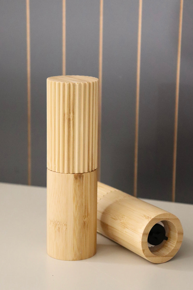 Bambus Gewürzmühle 2er Set