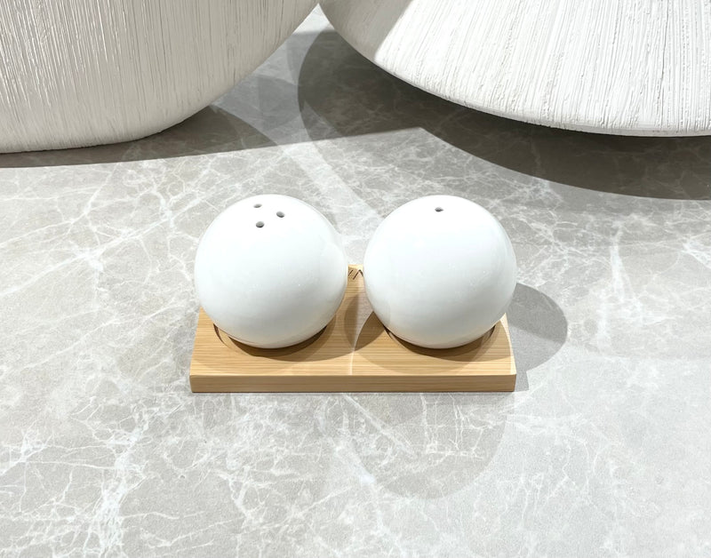 Chubby Weiss Salz- und Pfefferstreuer Set