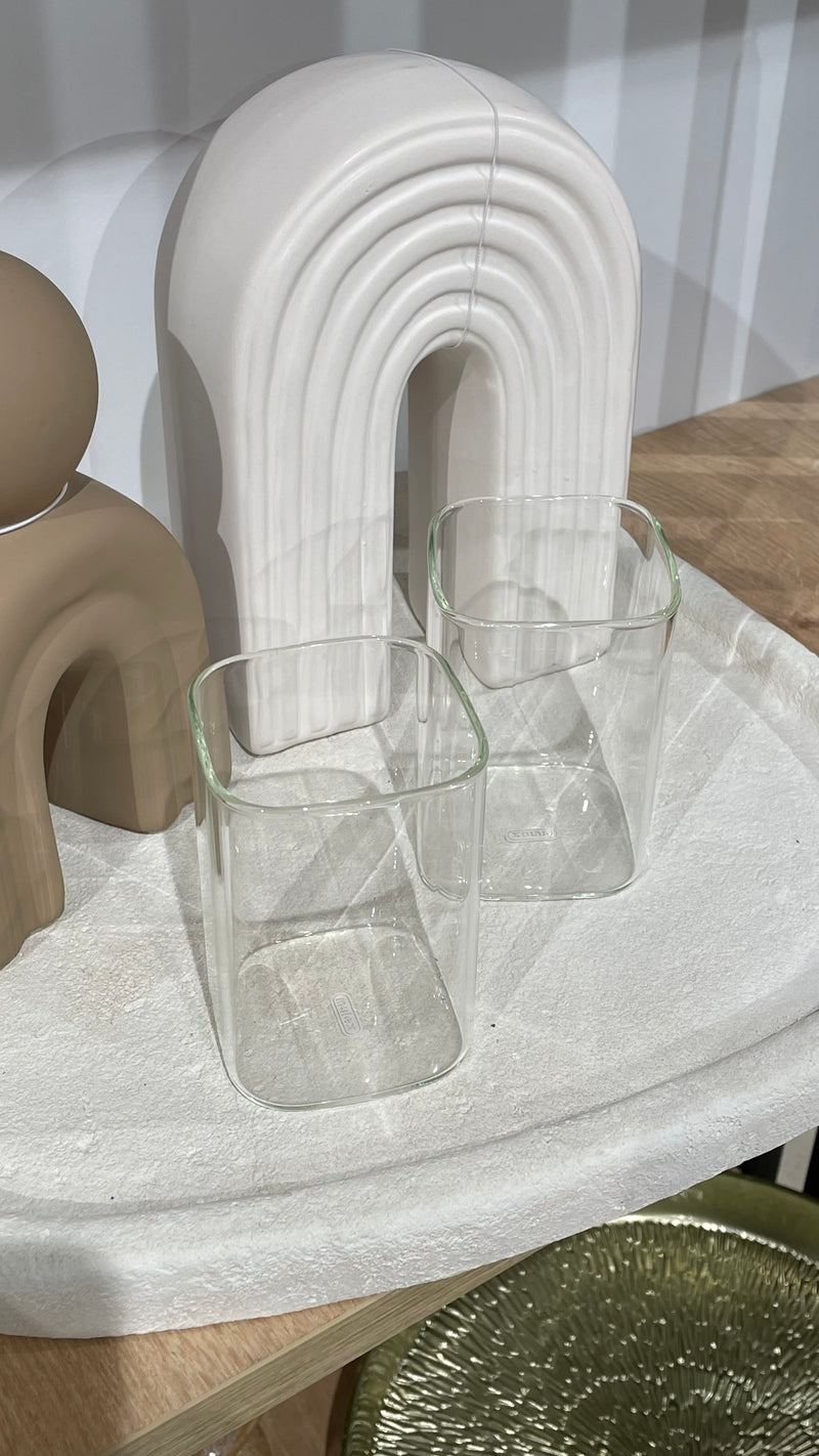 Freya Kurz Eckiges Trinkglas 2er Set