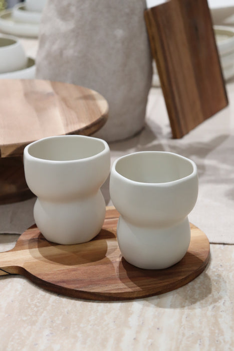 2er Set Luna Matt Cream Keramiktasse