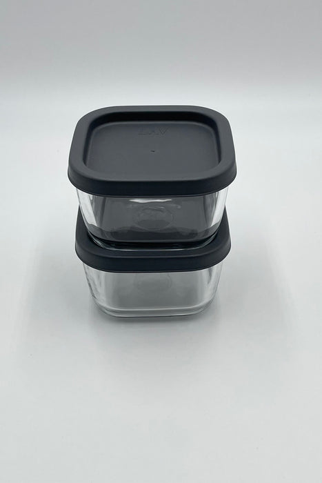 LAV Cube Aufbewahrungsdose mit Deckel 2er Set 270ml