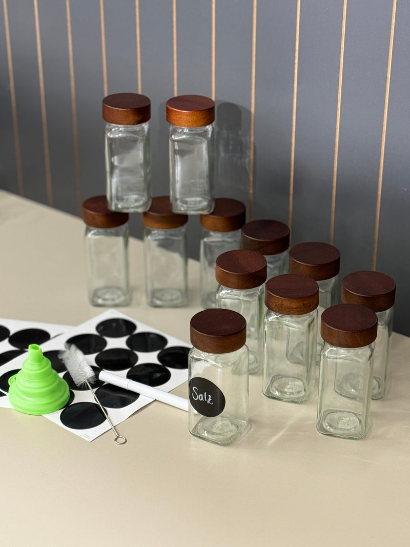 12er Gewürzdosen Set ACACIA