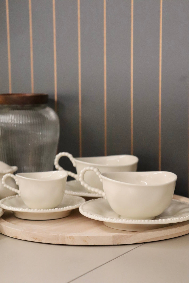 Pearls Beige Komplett Set 64 teilig für 6 Personen
