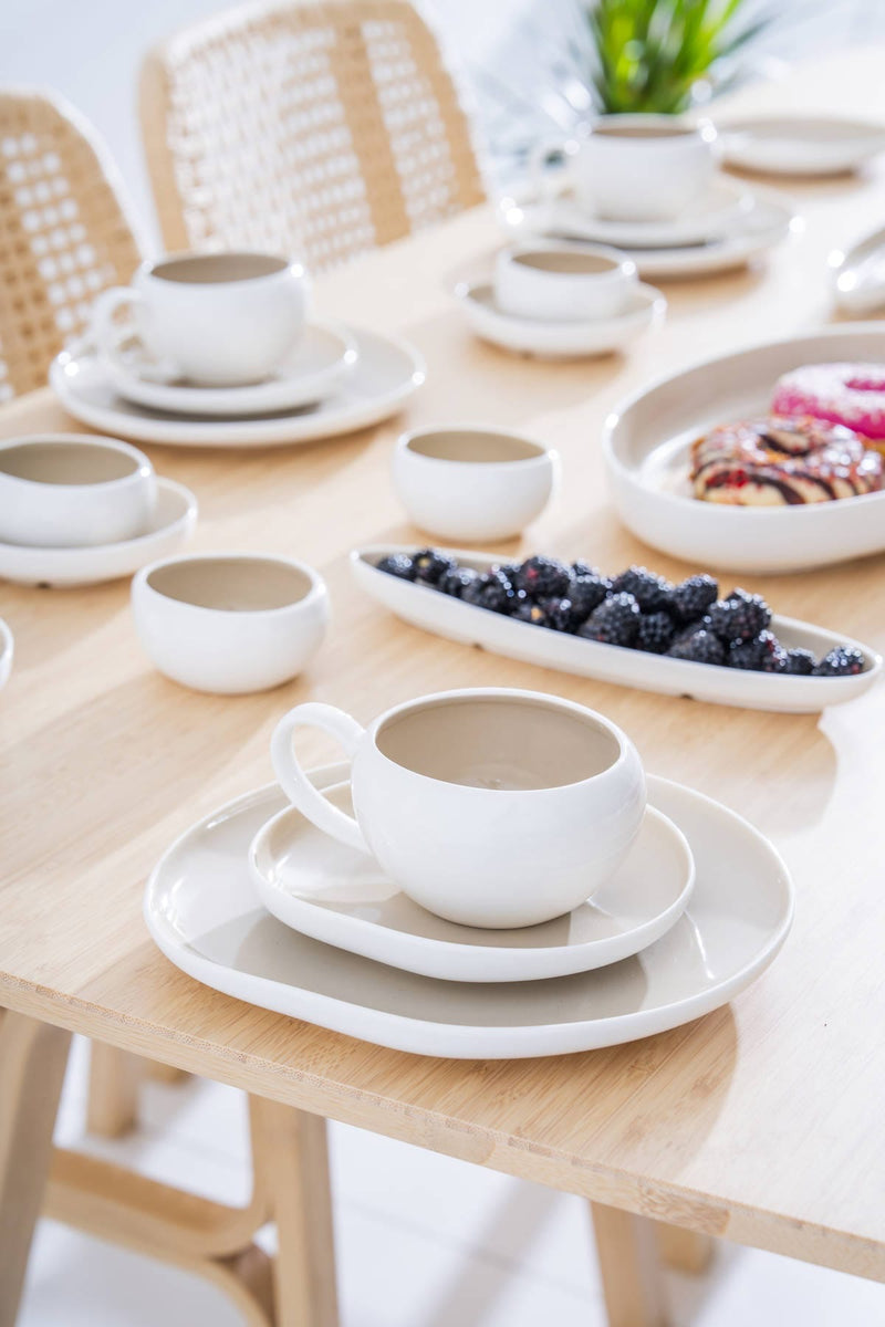 New Capital Beige 33 teiliges Frühstücksset für 6 Personen