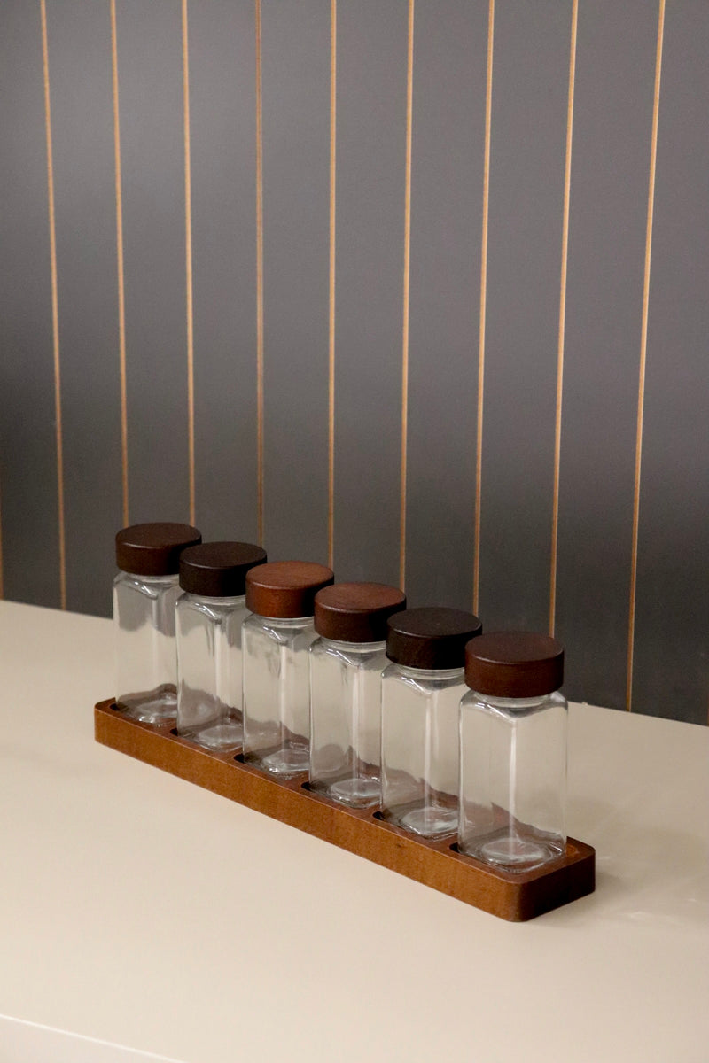 6er Gewürzgläser Set mit Stand