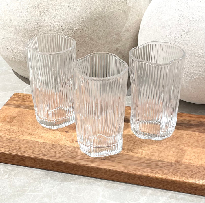 Wave Ripple Long Trinkglas 6er Set