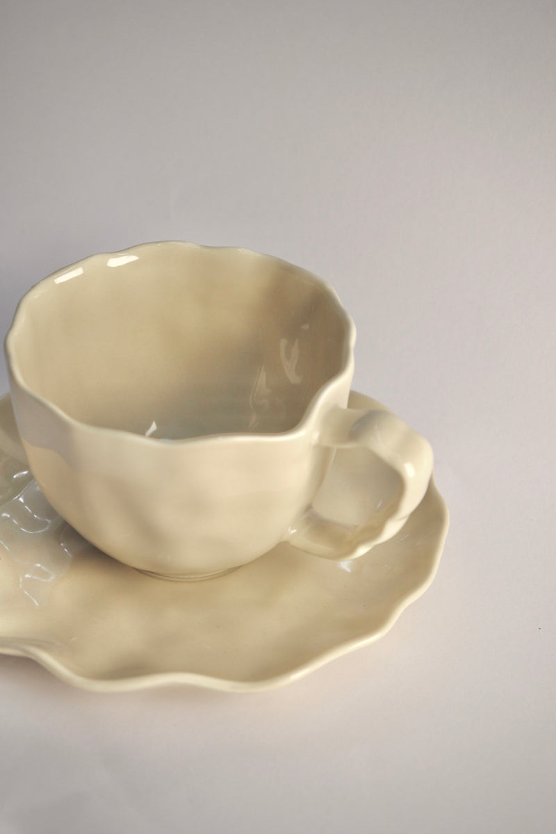 Angles Beige Kaffeeset 12 teilig für 6 Personen