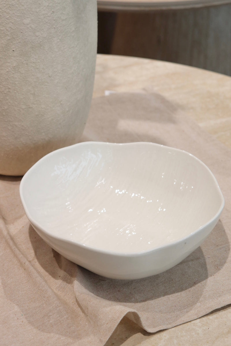 Cermico Weiss Servierschüssel / Salatschüssel 23,5cm