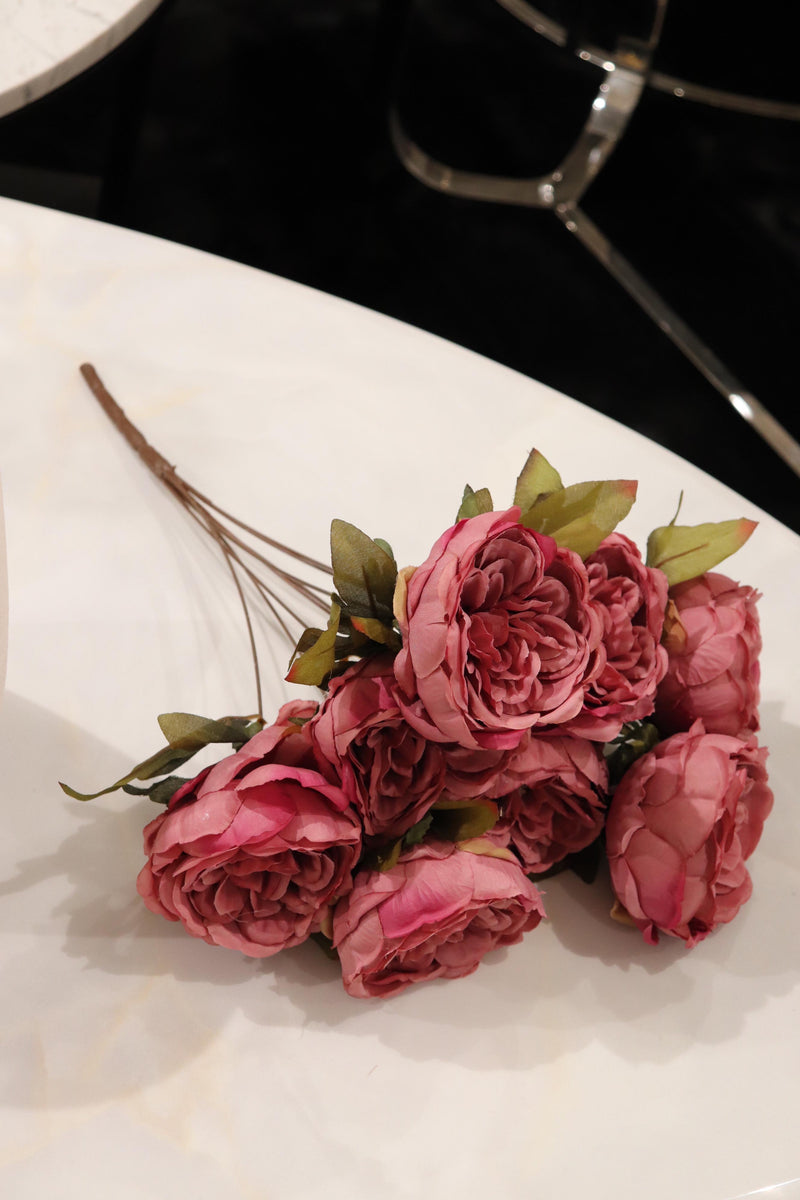 Dekoblumen Rosenbund Lila