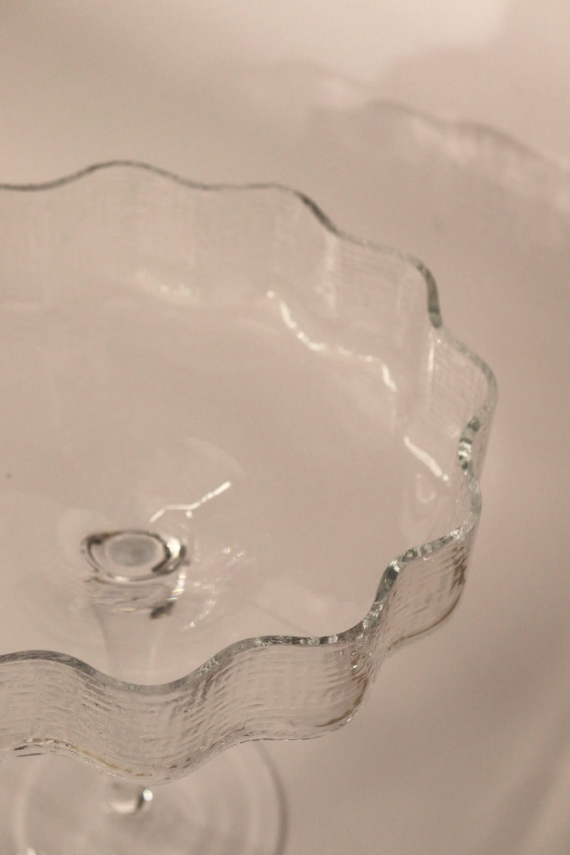 Glas Servierschale auf Fuß Höhe 23cm