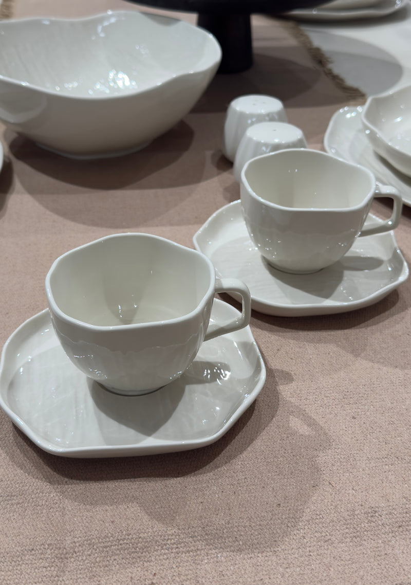 Cermico Beige  Mokkaset 12 teilig für 6 Personen