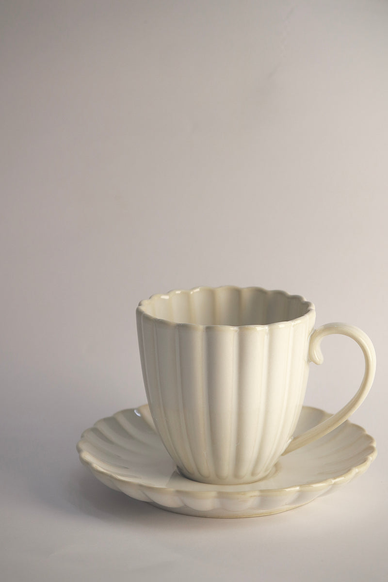 Paris Beige Kaffeetassenset 12 teilig für 6 Personen