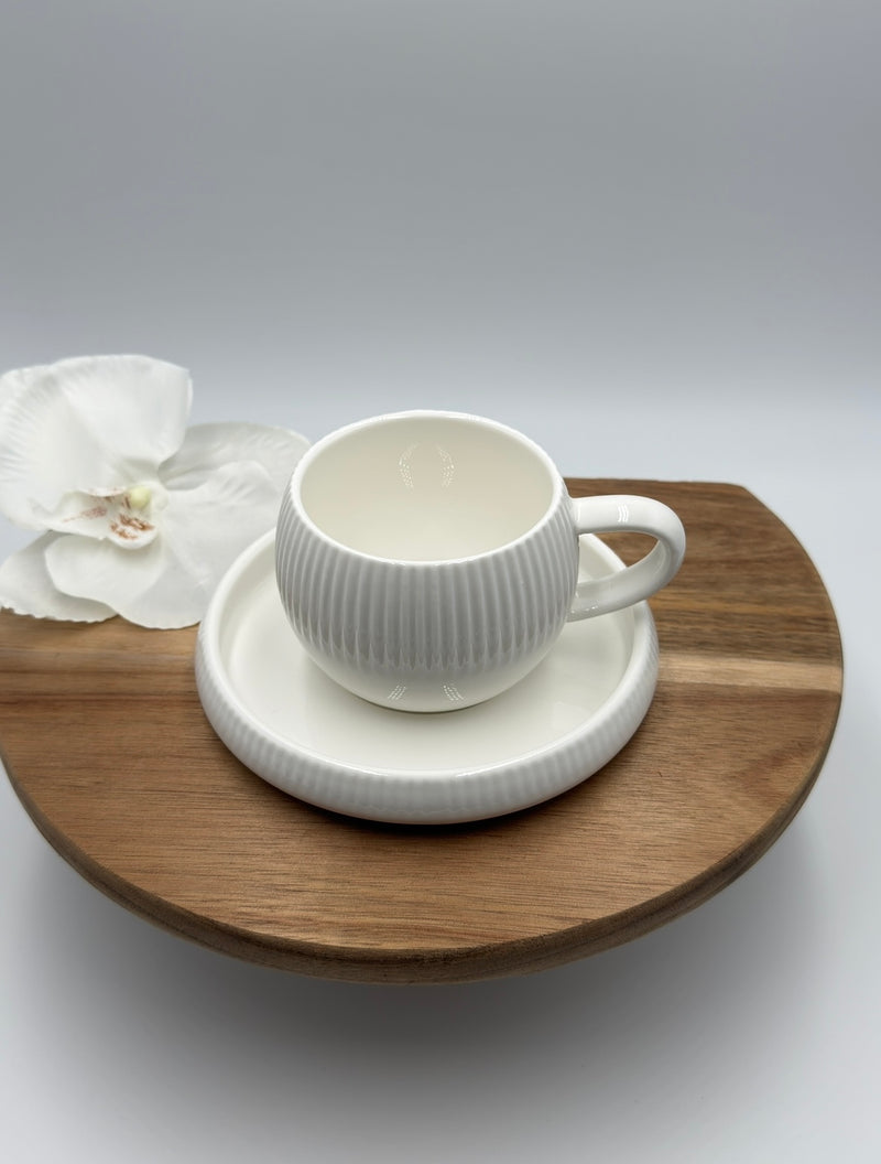 Chubby Lines Kaffeetassenset 12-teilig für 6 Personen