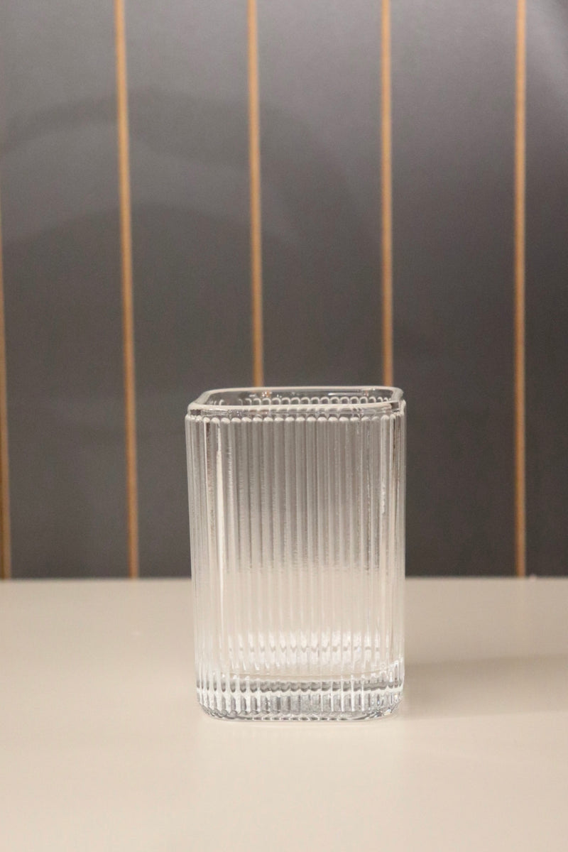 Ripple Square Trinkglas Set 6 teilig 9cm