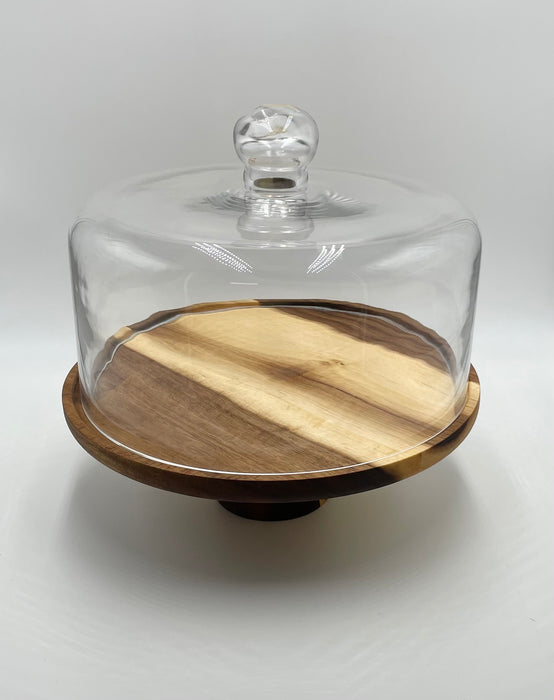 ACACIA Tortenplatte mit Glashaube 30cm