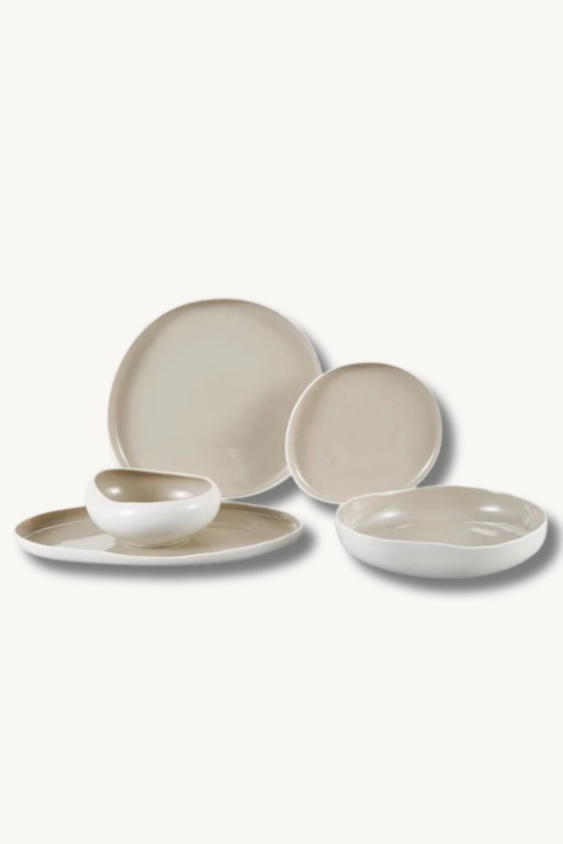 Barles Beige 25 teiliges Tafelservice für 6 Personen