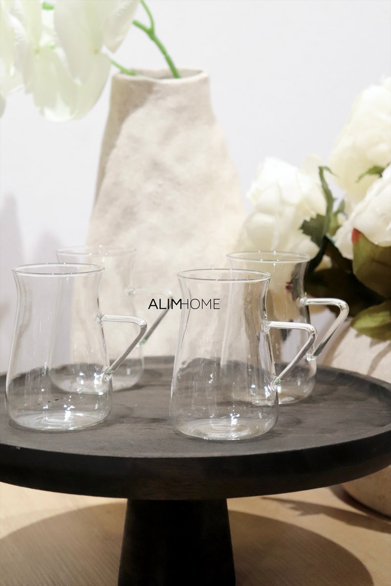 6er Teegläser mit Henkel Mina