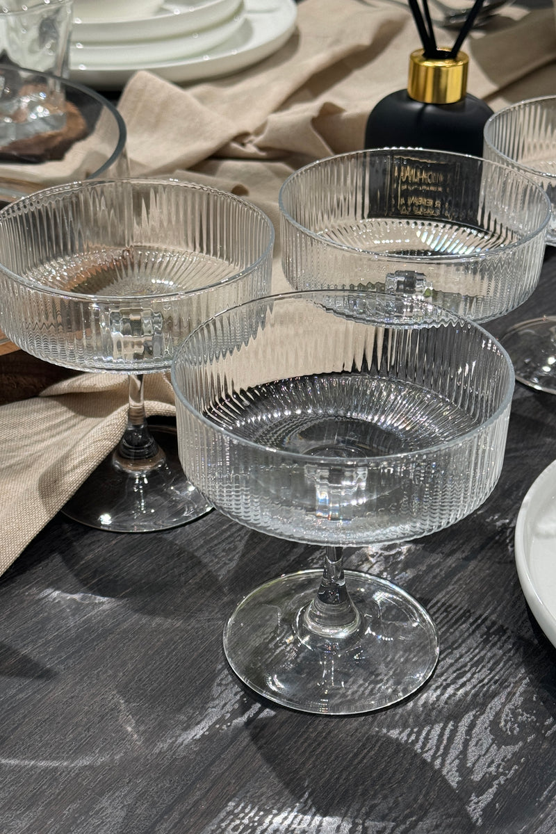 Ripple Glas Eisbecher / Dessertglas Set 6 teilig