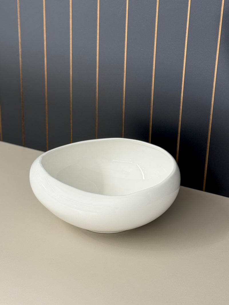 Barles Porzellan Salatschüssel Weiss 23cm