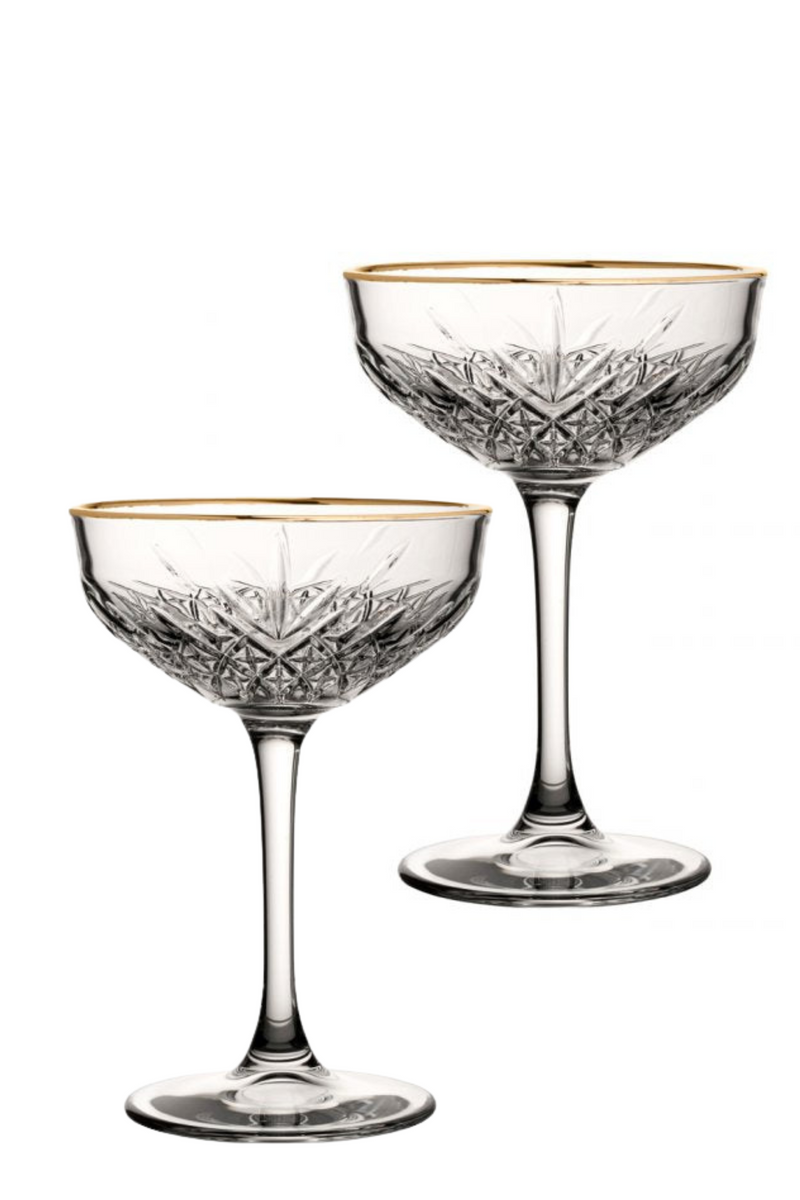 Pasabahce Timeless Champagner Golden Touch 4 teilig Stielglas 255ml