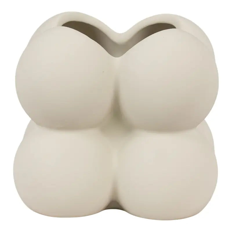 Mini Flowerpot Vase Cream