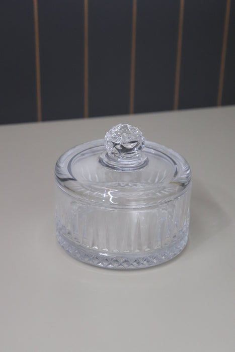 Kristall Zuckerdose aus Glas mit Deckel