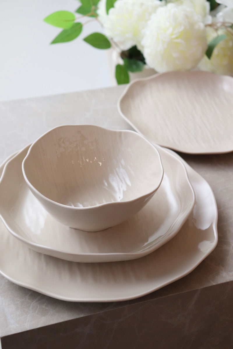 Cermico Beige 27 teiliges Tafelservice für 6 Personen