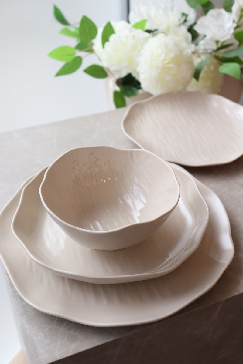 Cermico Beige 27 teiliges Tafelservice für 6 Personen