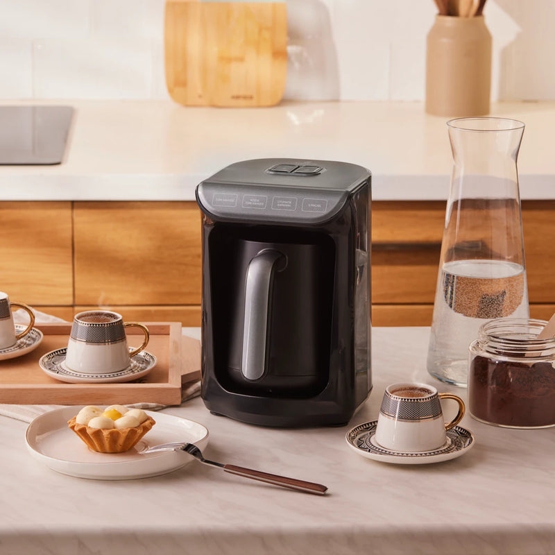 Karaca Hatır Mokkakocher mit Röstfunktion Anthrazit