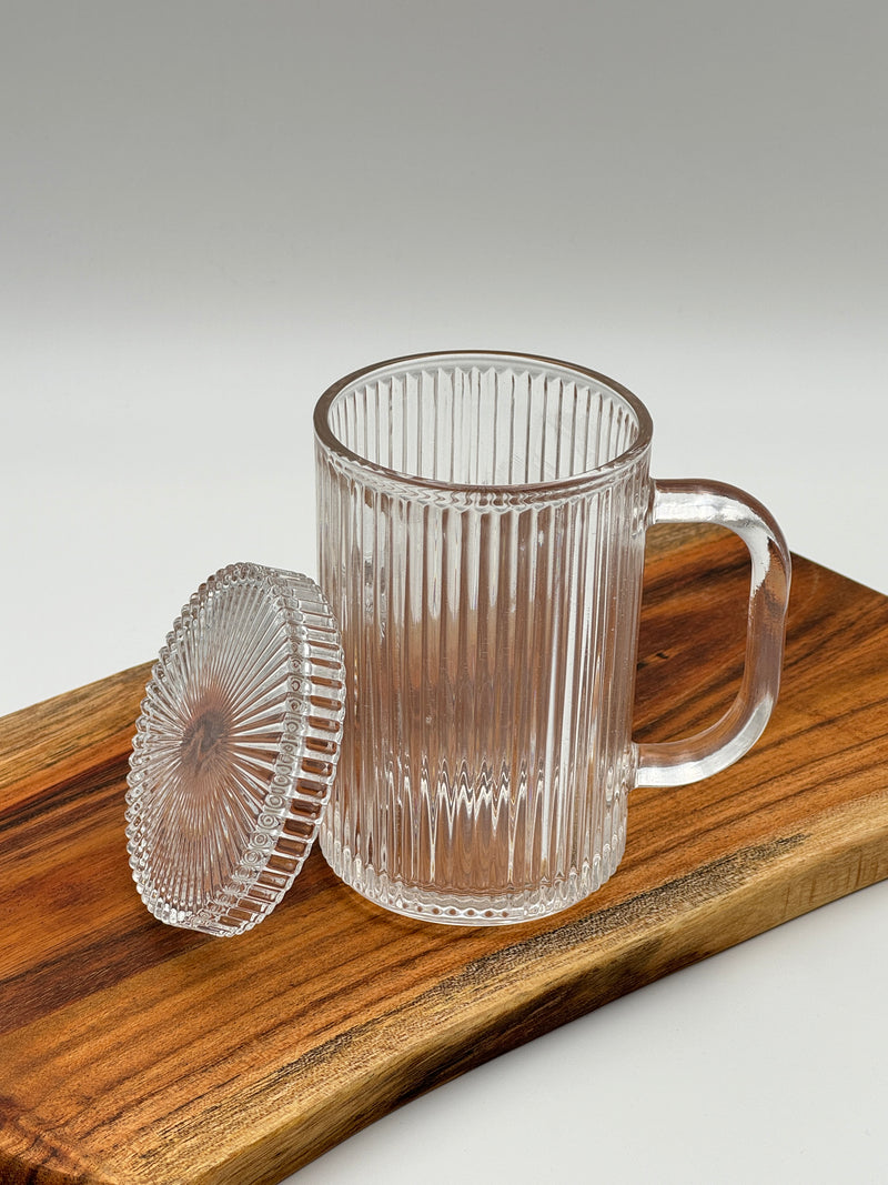 Ripple Henkelglas mit Deckel