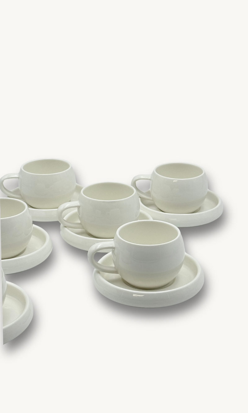 Chubby Mokkatassenset 12-teilig für 6 Personen