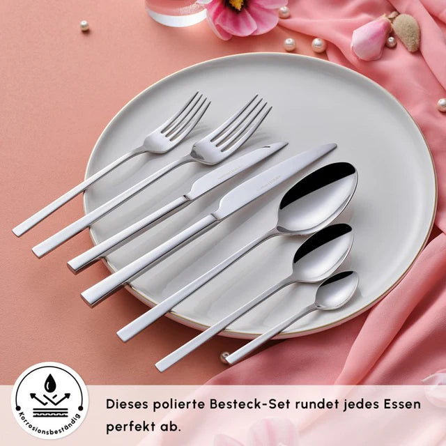 Karaca Elegance Serenity 84 teiliges Besteckset für 12 Personen