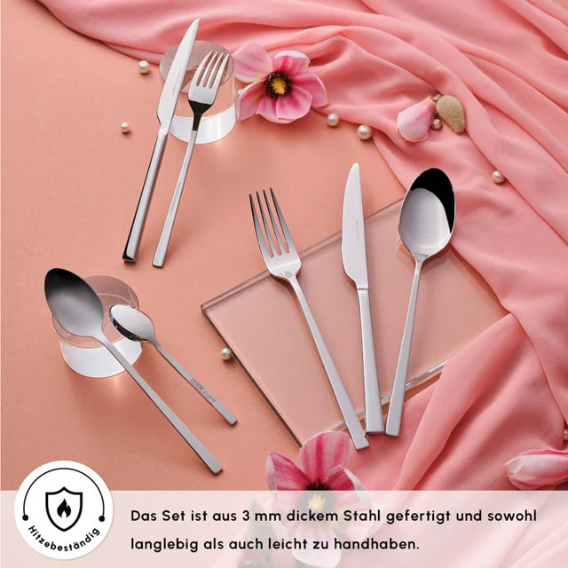 Karaca Elegance Serenity 84 teiliges Besteckset für 12 Personen