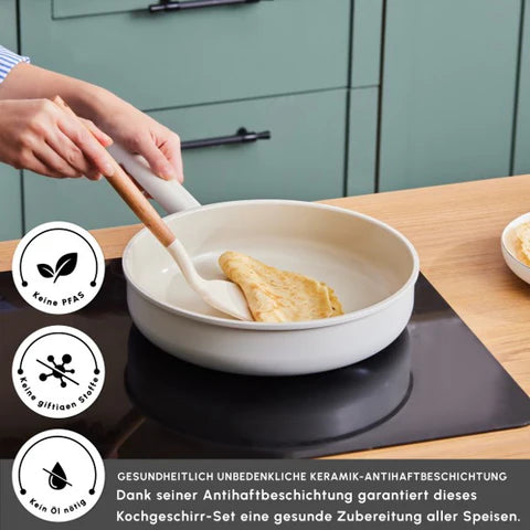 Karaca Swiss Crystal Ceramica Valenti 7-Teiliges Topfset Induktionsgeeignet