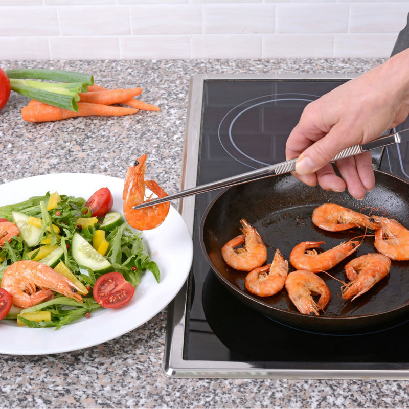 Edelstahl Gril-/Bratpinzette 30cm